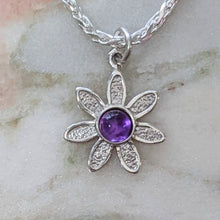 Load image into Gallery viewer, Flower Power Petite Pendant or Charms with Colored Gemstones - Custom