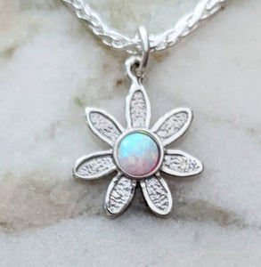 Flower Power Drop Pendant with Colored Cabochon Gemstones - Custom