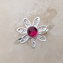 Load image into Gallery viewer, Flower Power Rings with Colored Gemstones - Custom